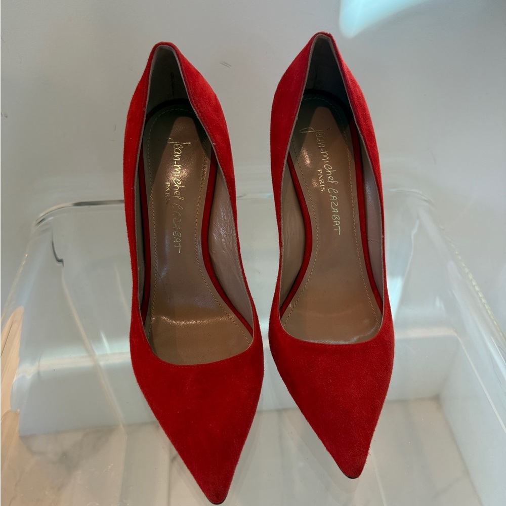 Red Suede Jean-Michel Cazabat Heels